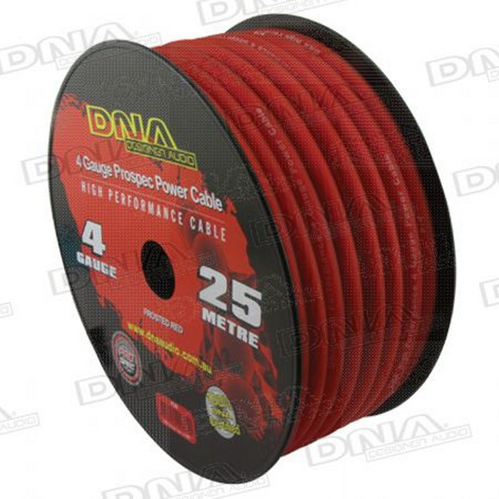 DNA CABLE 4 GAUGE POWER CABLE RED 25 MTR