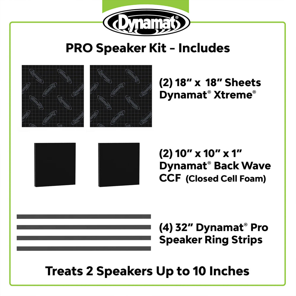 DYNAMAT PRO SPEAKER KIT (457MM X 457MM X 5MM) - 2 SHEET PACK (0.84 SQ METRE COVERAGE)