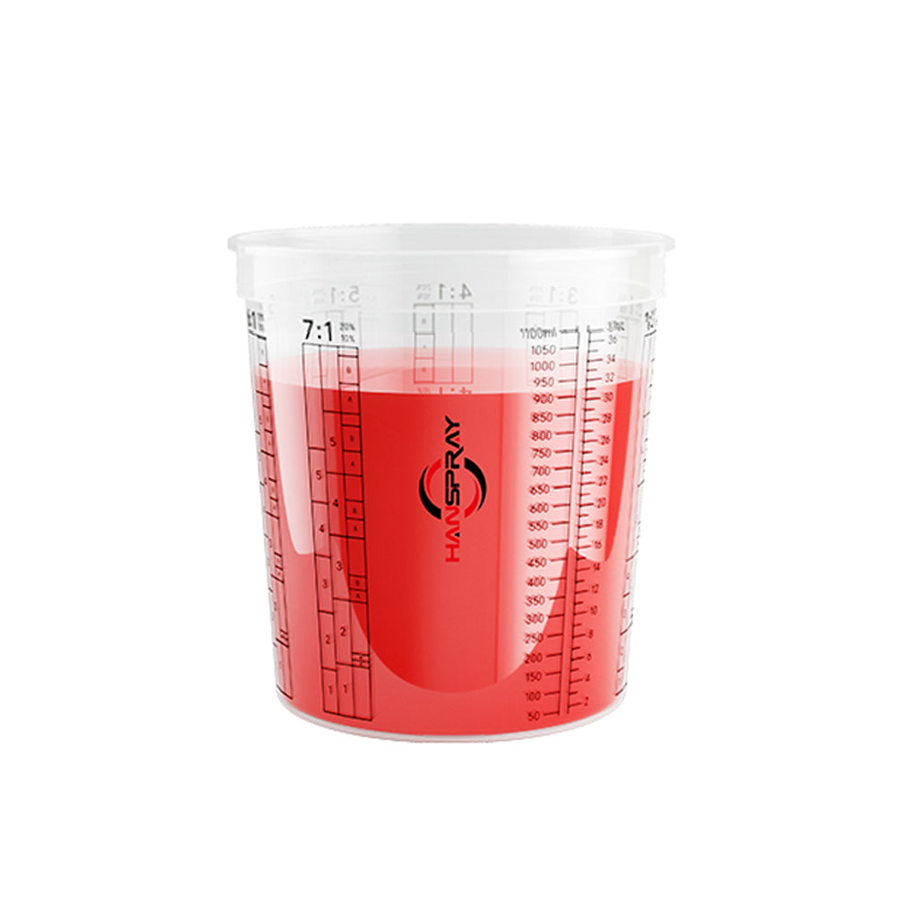 HANSPRAY MIXING CUPS 1100ML (1300ML CAPACITY) - SLEEVE OF 25