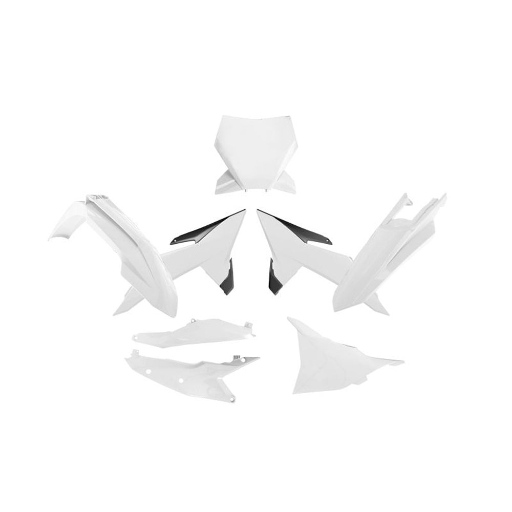 PLASTICS KIT RTECH 6 PIECE WHITE BLACK KTM SX SXF