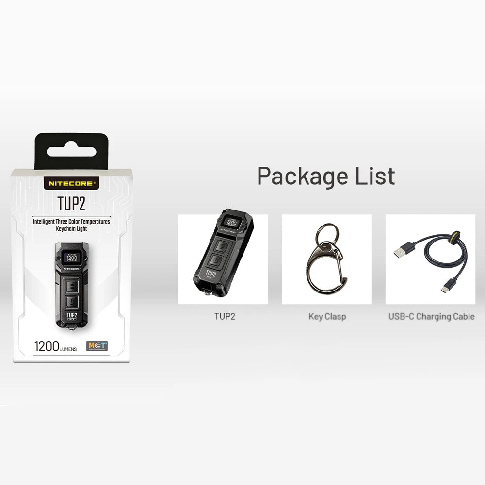 NITECORE TUP 1200 LUMEN RECHARGEABLE EDC FLASHLIGHT ORANGE
