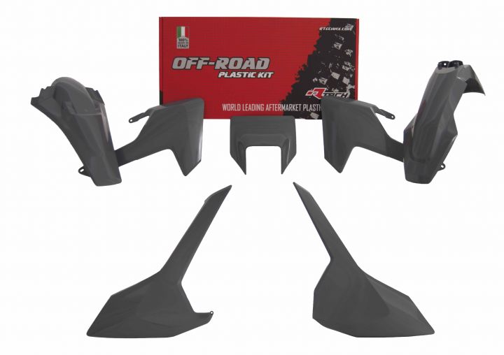 PLASTICS KIT RTECH 5 PIECE QUANTUM GREY HUSQVARNA FE TE TX