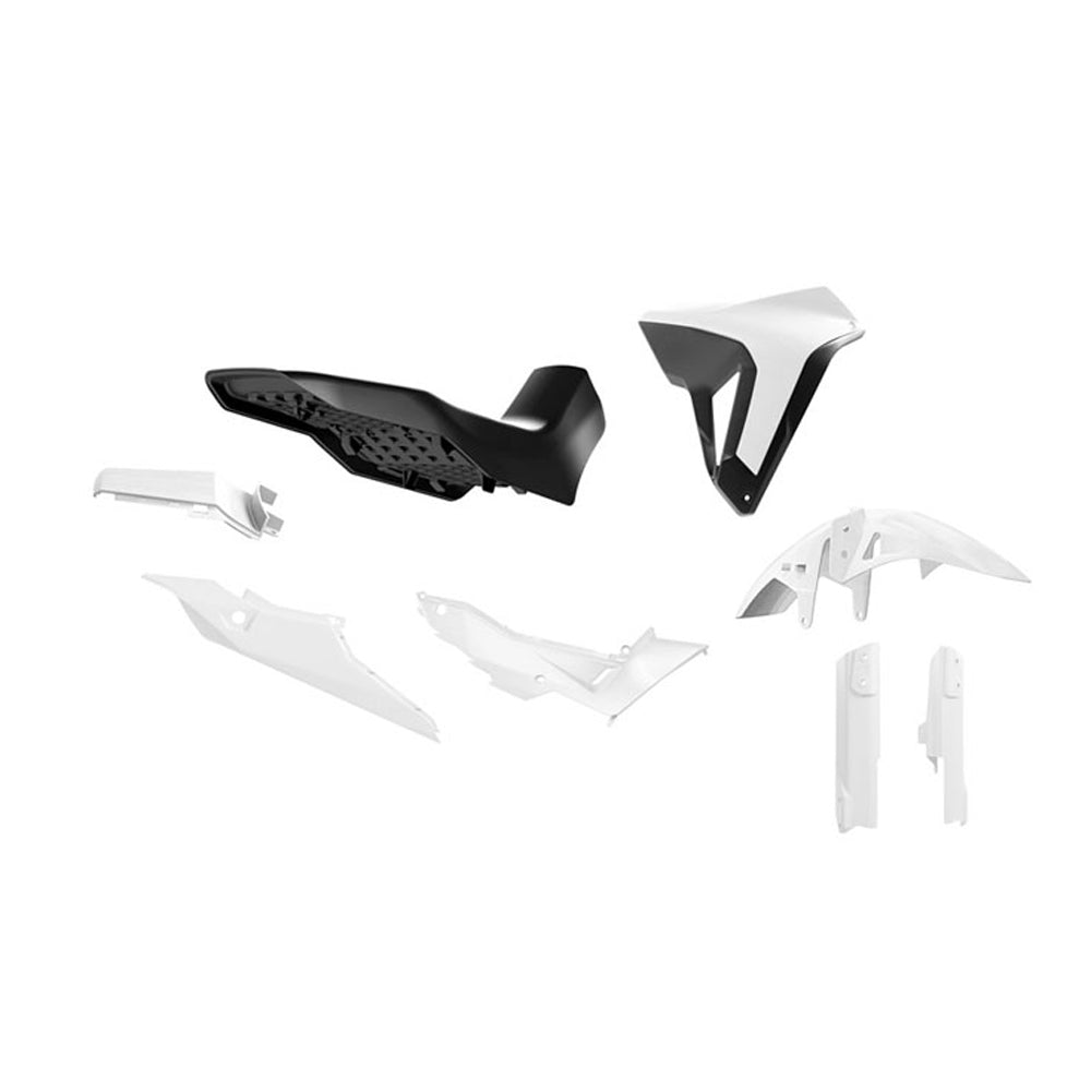 PLASTICS KIT RTECH 6 PIECE WHITE BLACK HONDA XLV750 TRANSALP