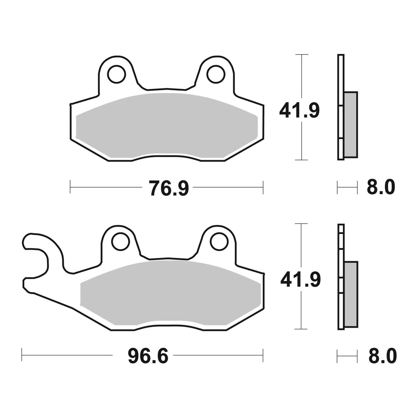 Brembo Prime Sinter Rear Brake Pads 07SU12SP
