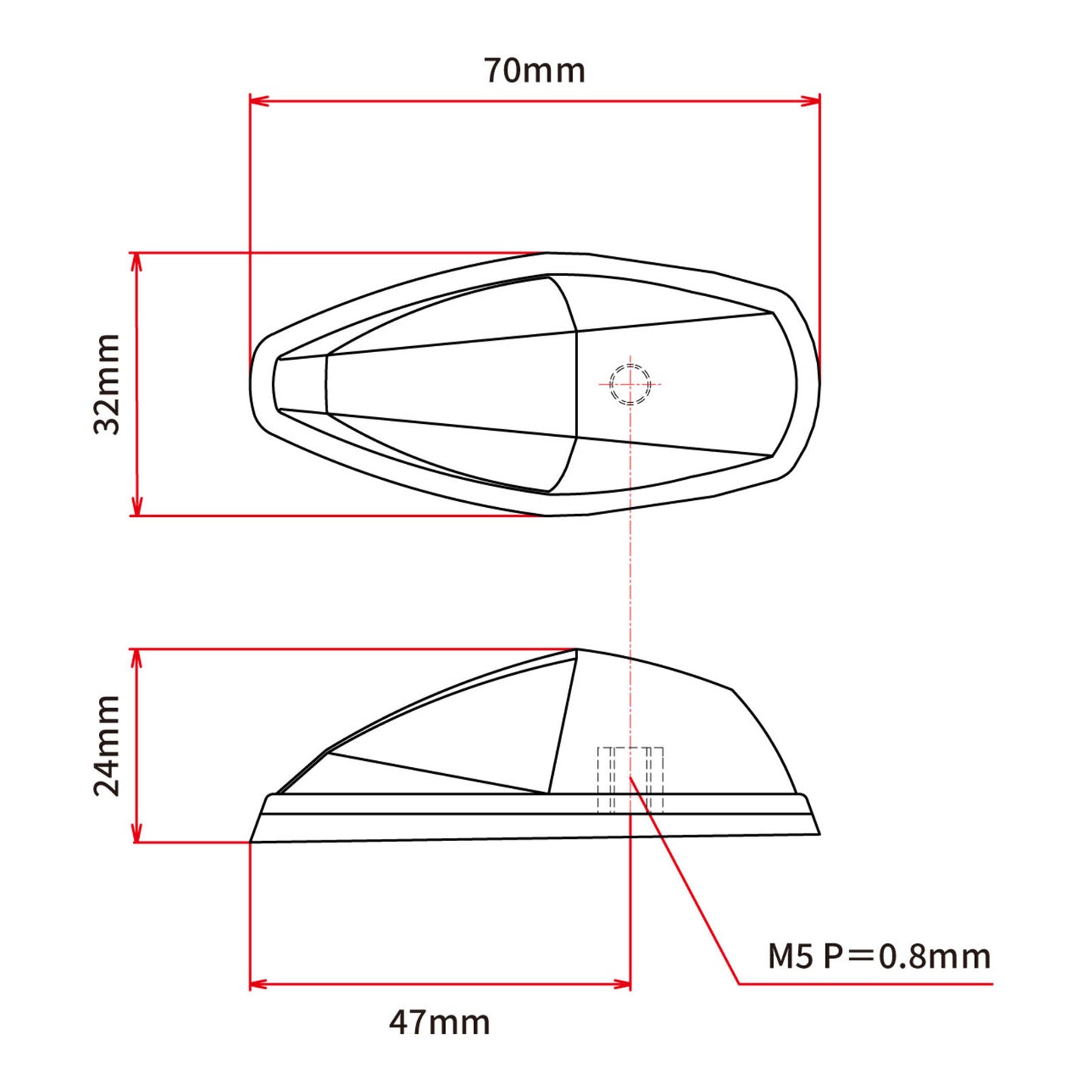 DRC 586 LED Flasher Lights (12V / Smoke / Pair)