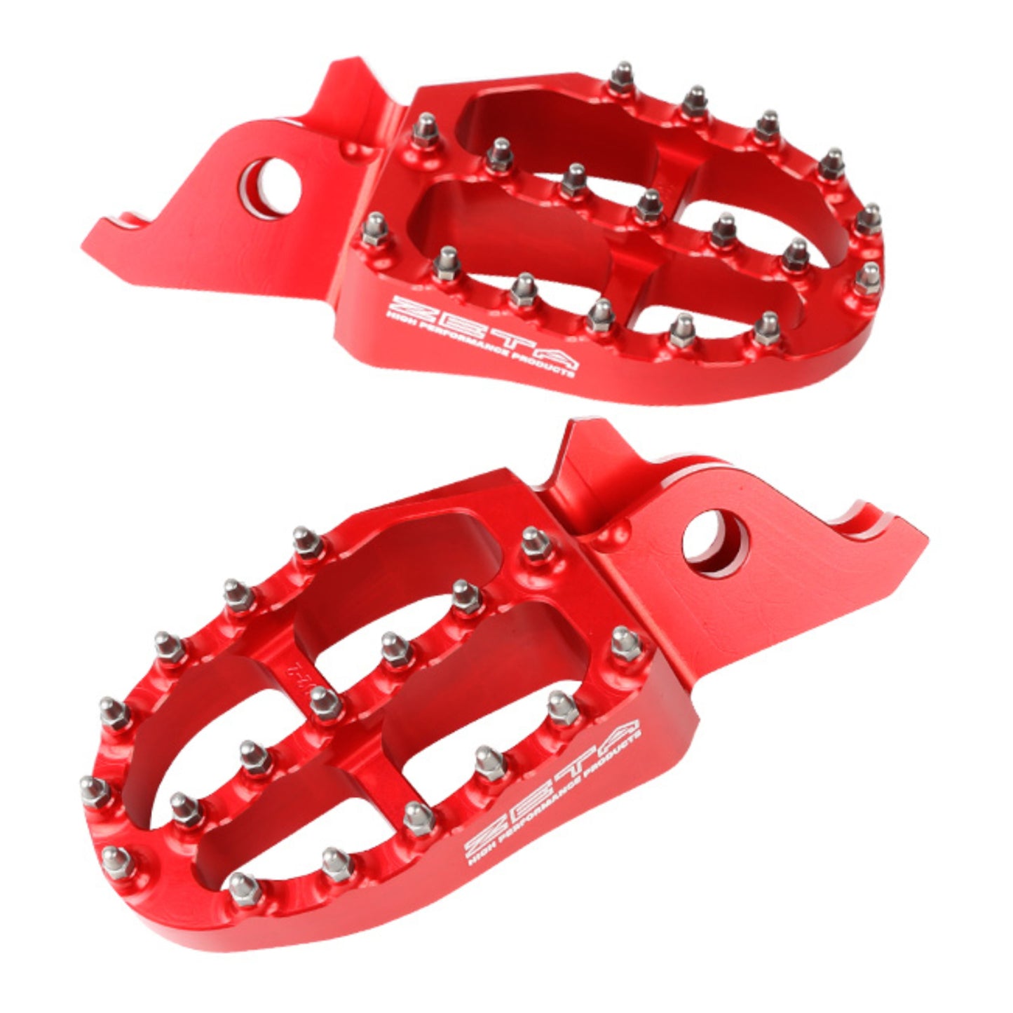 Zeta Aluminium Footpegs CRF250-450 / CRF250L M-Rally - Red