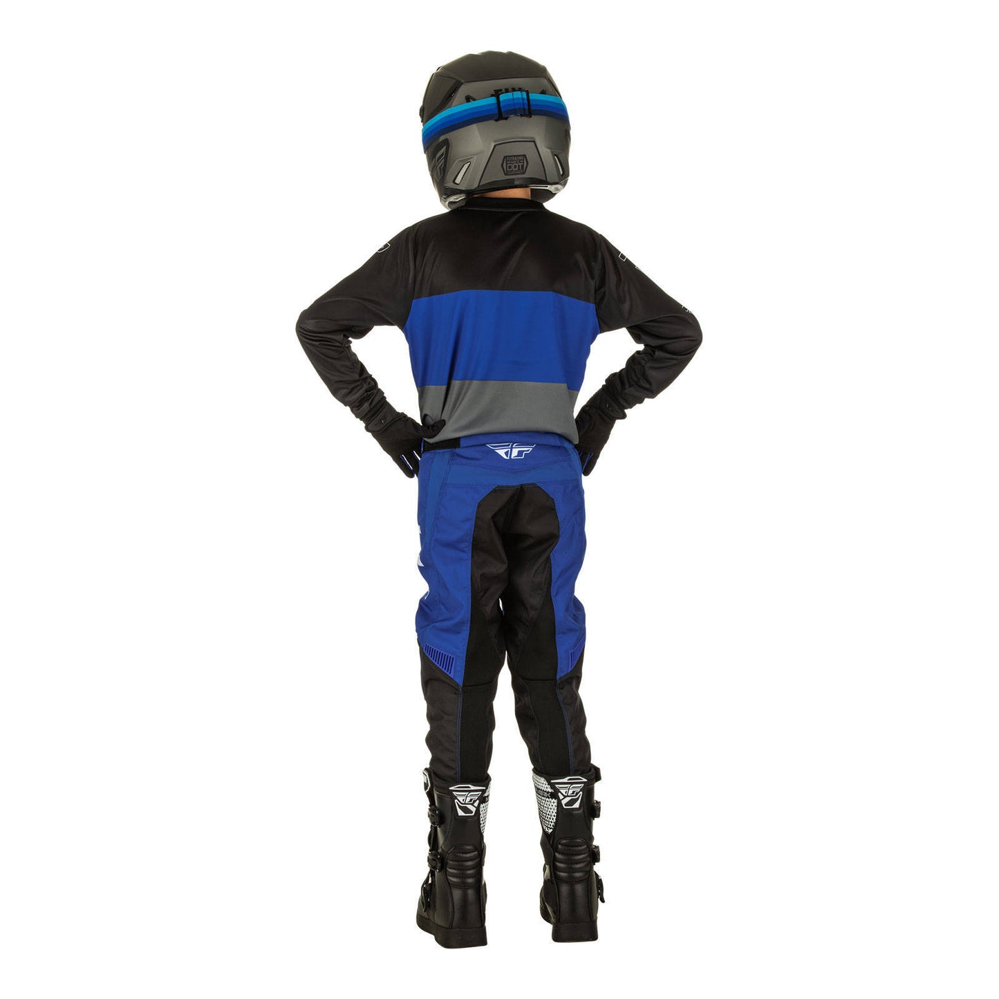 Fly Racing F-16 Youth Pant - Blue / Grey / Black