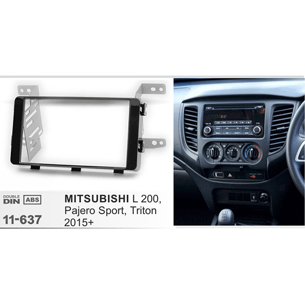 FITTING KIT MITSUBISHI L200 , TRITON 2020 ON DOUBLE DIN (GLOSS BLACK)