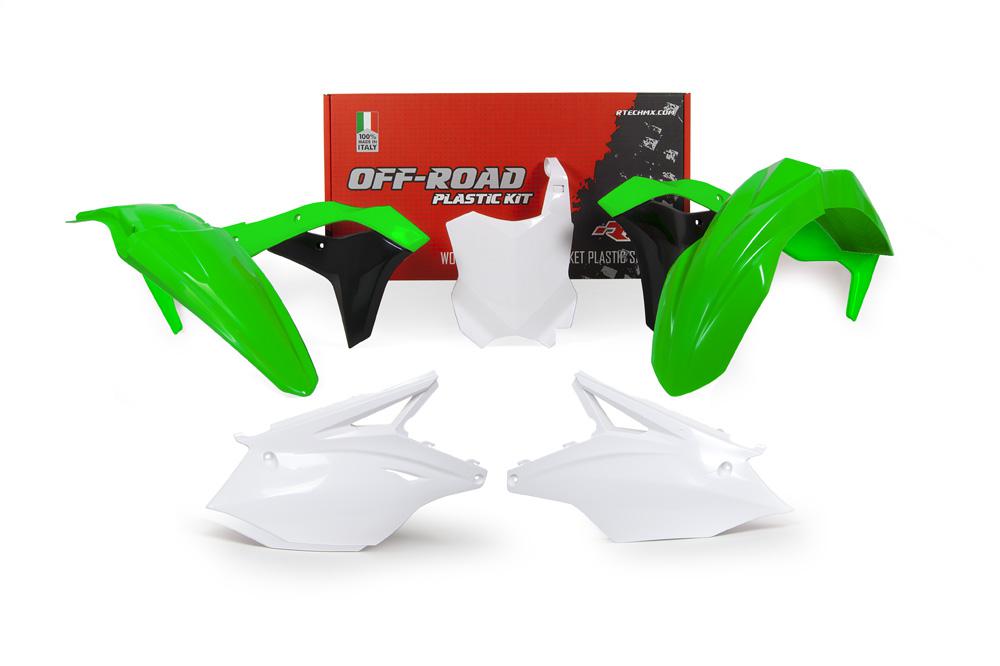 PLASTICS KIT RTECH 5 PIECE OEM COLOURS KAWASAKI KX250 17-20