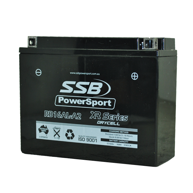 MOTORCYCLE AND POWERSPORTS BATTERY (YB16AL-A2) AGM 12V 16AH 270CCA BY SSB HIGH PERFORMANCE