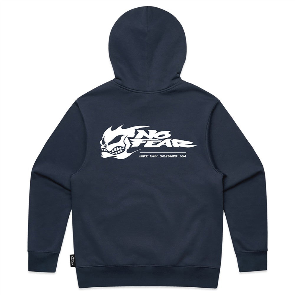 NO FEAR Navy Skull Hoodie