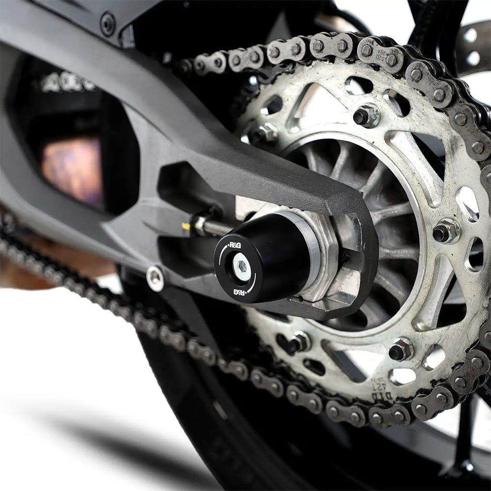 APEX Swingarm Protectors for the Ducati Streetfighter V2(S)- Panigale V2(S) 25 Black R&G