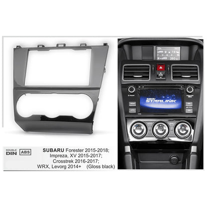 FITTING KIT SUBARU FORESTER , IMPREZA , XV , CROSSTREK 2015 - 2018 DOUBLE DIN (SILVER)