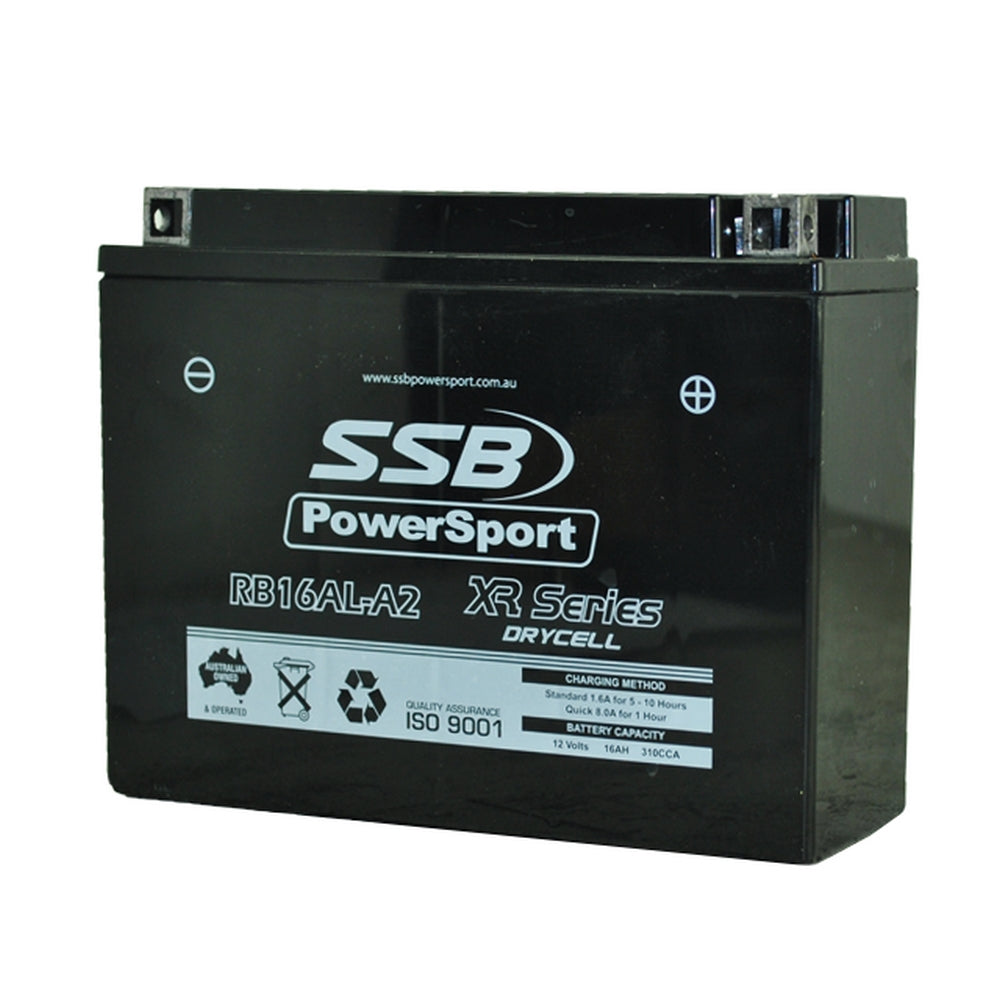 MOTORCYCLE AND POWERSPORTS BATTERY (YB16AL-A2) AGM 12V 16AH 270CCA BY SSB HIGH PERFORMANCE