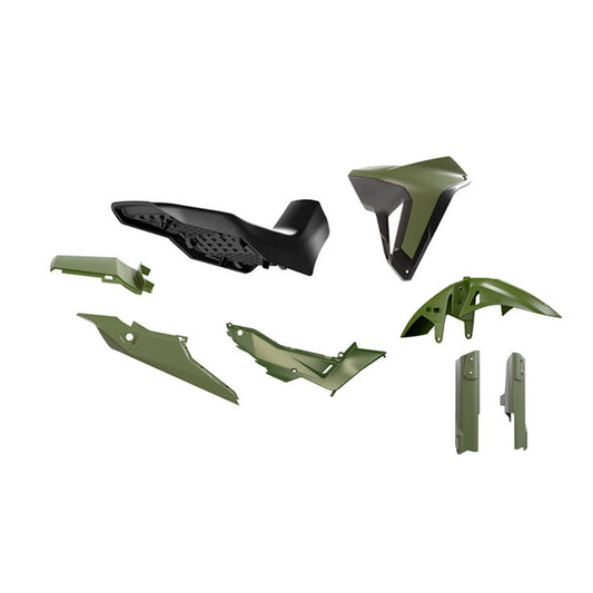 PLASTICS KIT RTECH 6 PIECE NAVY GREEN BLACK HONDA XLV750 TRANSALP