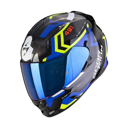 Scorpion EXO-491 SPIN - Black/Blue/Neon Yellow