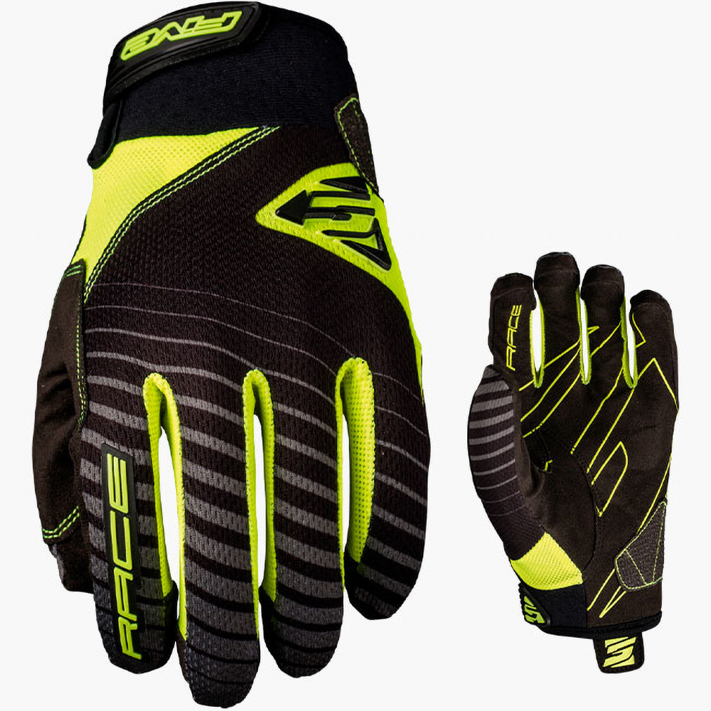 FIVE BMX RACE GLOVES - fluoyellow