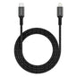 MICRODIA EXECABLE TWEED PD60W 1.3M USB-C TO LIGHTNING CABLE - CHARCOAL
