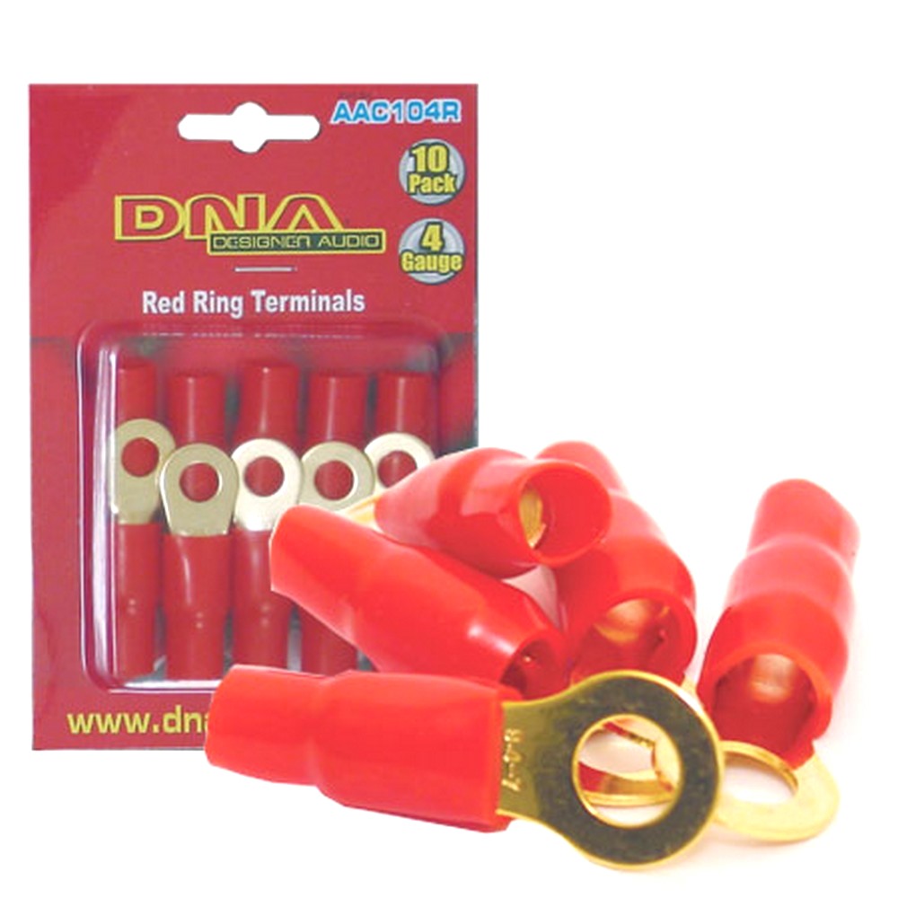DNA 4 GAUGE RING TERMINAL RED (10 PACK)