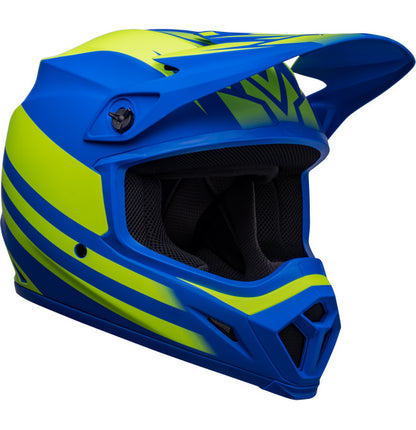 Bell MX-9 MIPS Disrupt Matte classic Blue/Hi-Viz Yellow