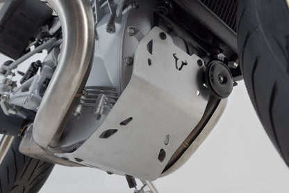 BASH PLATE SW MOTECH SILVER MOTO-GUZZI V100 MANDELLO 22-ON