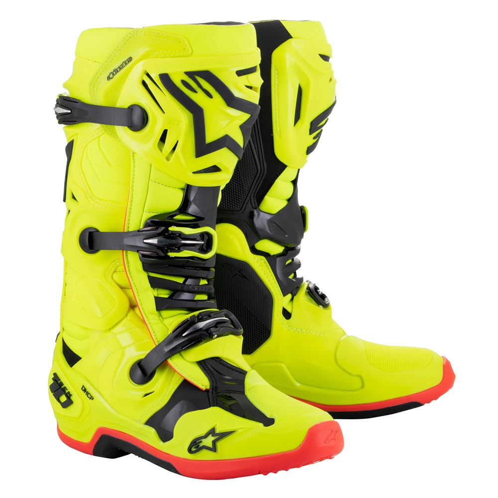 Alpinestars Tech-10 MX Boots Yellow Fluoro