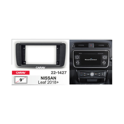 FITTING KIT 9" DASH NISSAN LEAF 2018 ON (BLACK WITH SILVER TRIM)