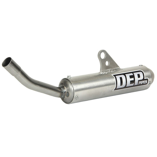 SILENCER DEP SHORTY GAS GAS MC125 24-ON HUSQVARNA TC125 23-ON KTM 125SX 23-ON 125XC 24-ON SILVER