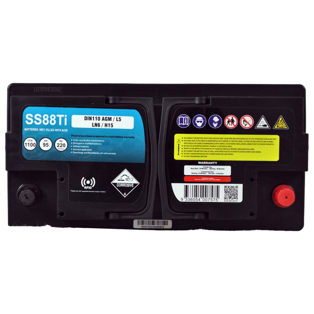 AGM BATTERY STOP START VRLA (AGM) 12V 1100CCA 95AH BY SSB HIGH PERFORMANCE