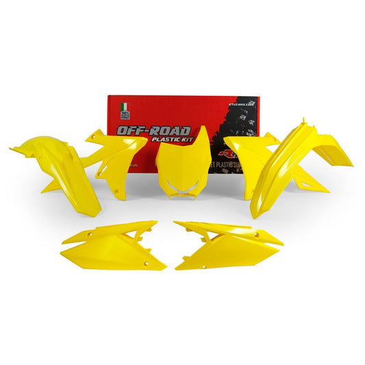 PLASTICS KIT RTECH 5 PIECE YELLOW SUZUKI RMZ250 19-ON RMZ450 18-ON