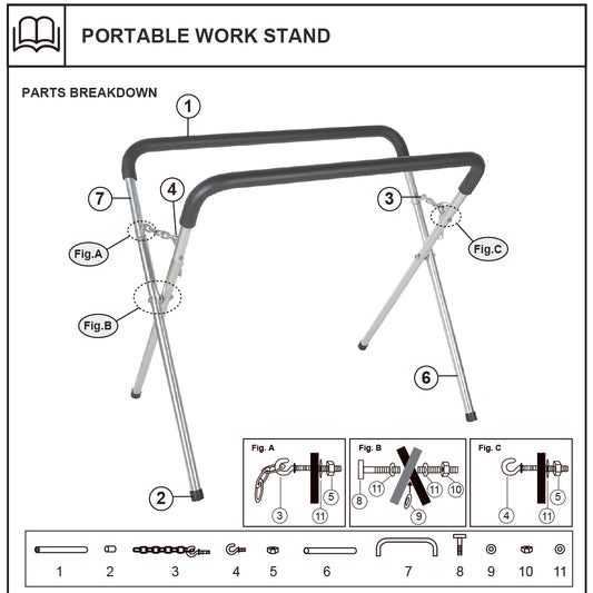 EDS AUTO PORTABLE WORK STAND SPARE EYE HOOK