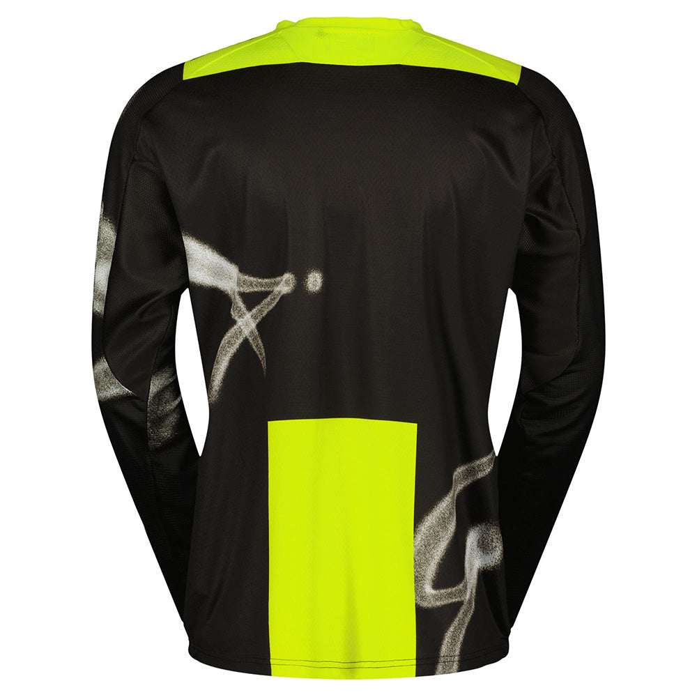 SCOTT Swap EVO MX Jersey, Caviar, Black/Yellow - back