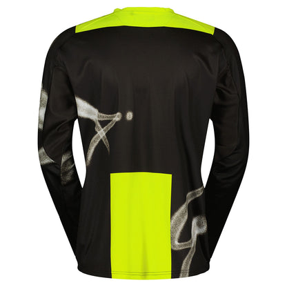 SCOTT Swap EVO MX Jersey, Caviar, Black/Yellow - back