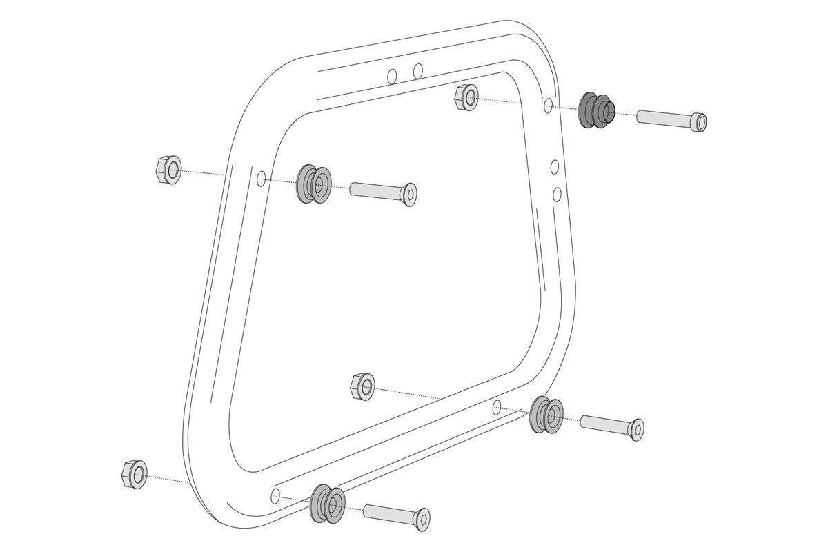 SIDE CARRIER ADAPTER KIT SW MOTECH FOR AERO ABS ATTACHABLE TO EVO SIDE CARRIERS