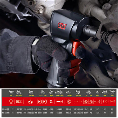M7 AIR IMPACT WRENCH 1/2" DRIVE TWIN HAMMER EZ GREASE 650FT