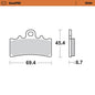 BRAKE PADS MOTO MASTER FRONT SINTERED BMW HUSQVARNA KTM