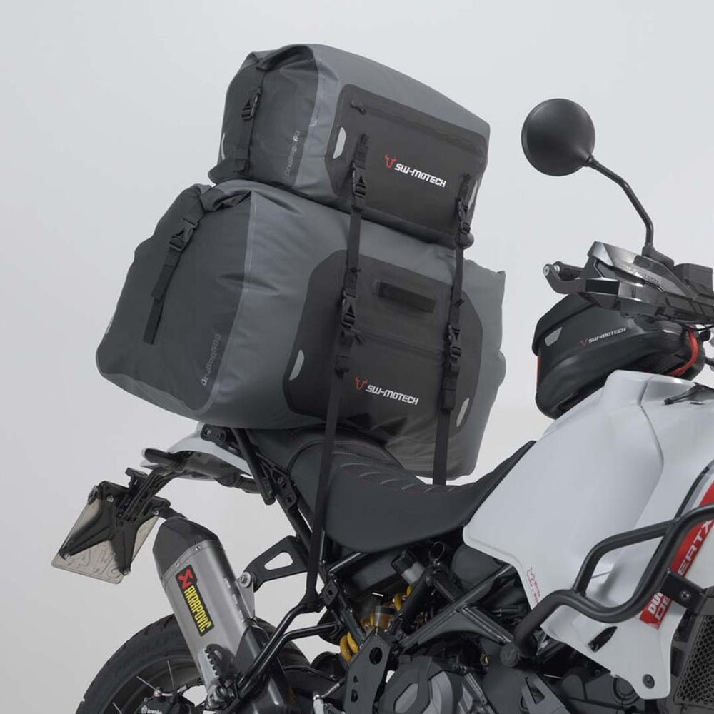 TAIL BAG SW MOTECH DRYBAG 26L GREY BLACK WEATHERPROOF