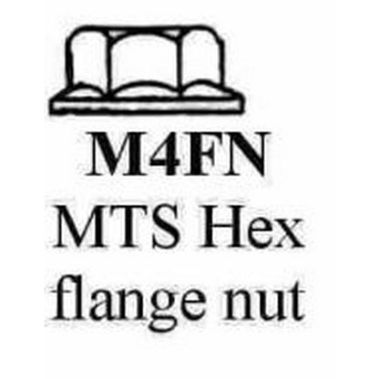 FASTENERS M6 FLANGE NUTS - BAG OF 100