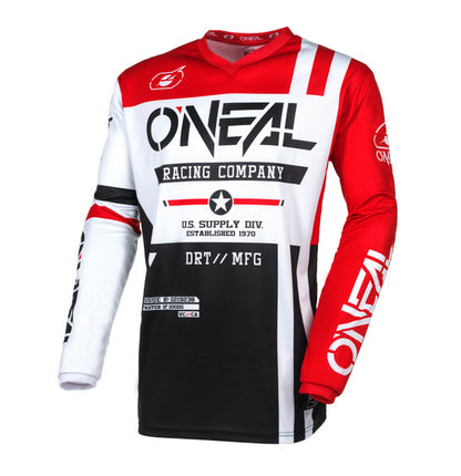 O'Neal 2025 ELEMENT Warhawk Jersey - Black/White/Red