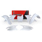PLASTICS KIT RTECH 5 PIECE WHITE SUZUKI RMZ250 19-ON RMZ450 18-ON