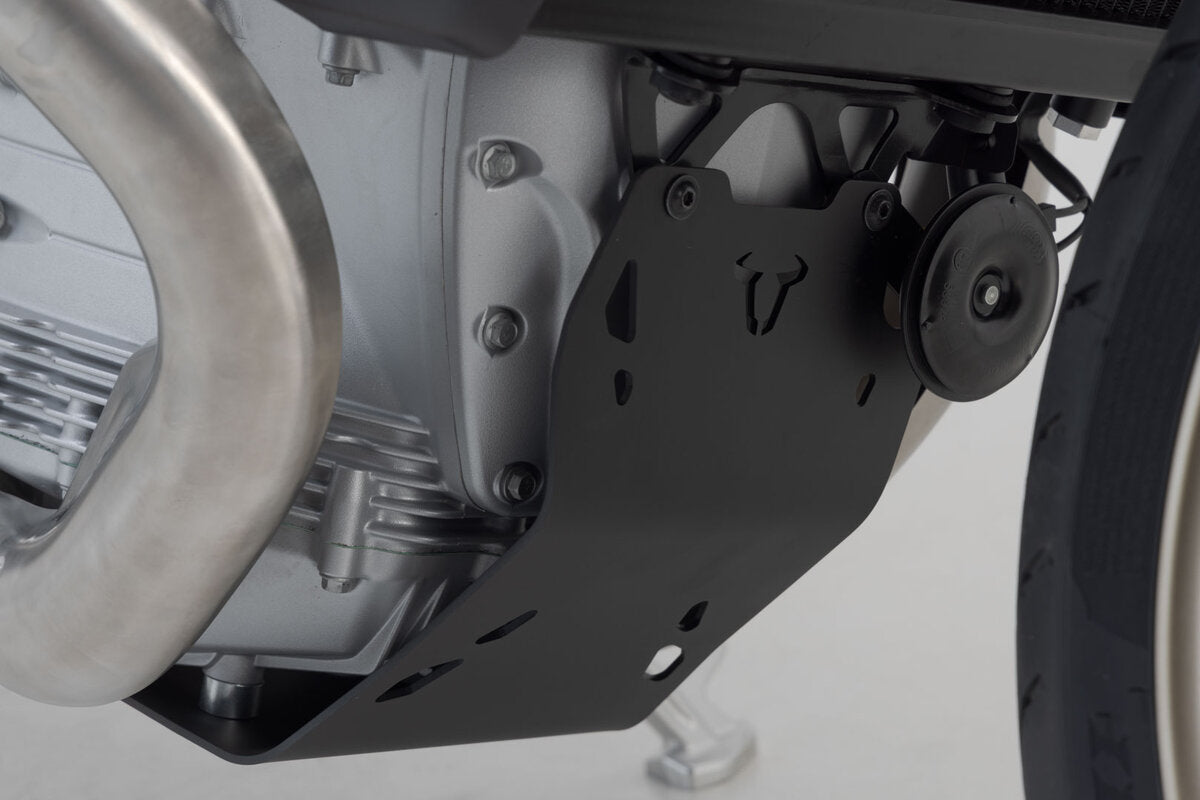 BASH PLATE SW MOTECH BLACK MOTO-GUZZI V100 MANDELLO 22-ON