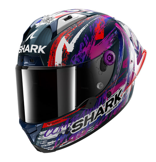 Shark AERON GP FIM RACING #1 Replica Zarco Signature - Blu/Wht/Vio