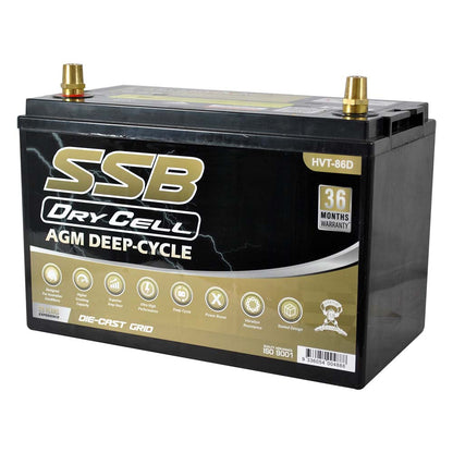 AGM BATTERY DEEP CYCLE DUAL PURPOSE 12V 130AH 1000CCA BY SSB (31X MF) ULTRA HIGH PERFORMANCE