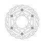 BRAKE DISC FRONT MOTO MASTER FLAME 320MM OVERSIZE HONDA