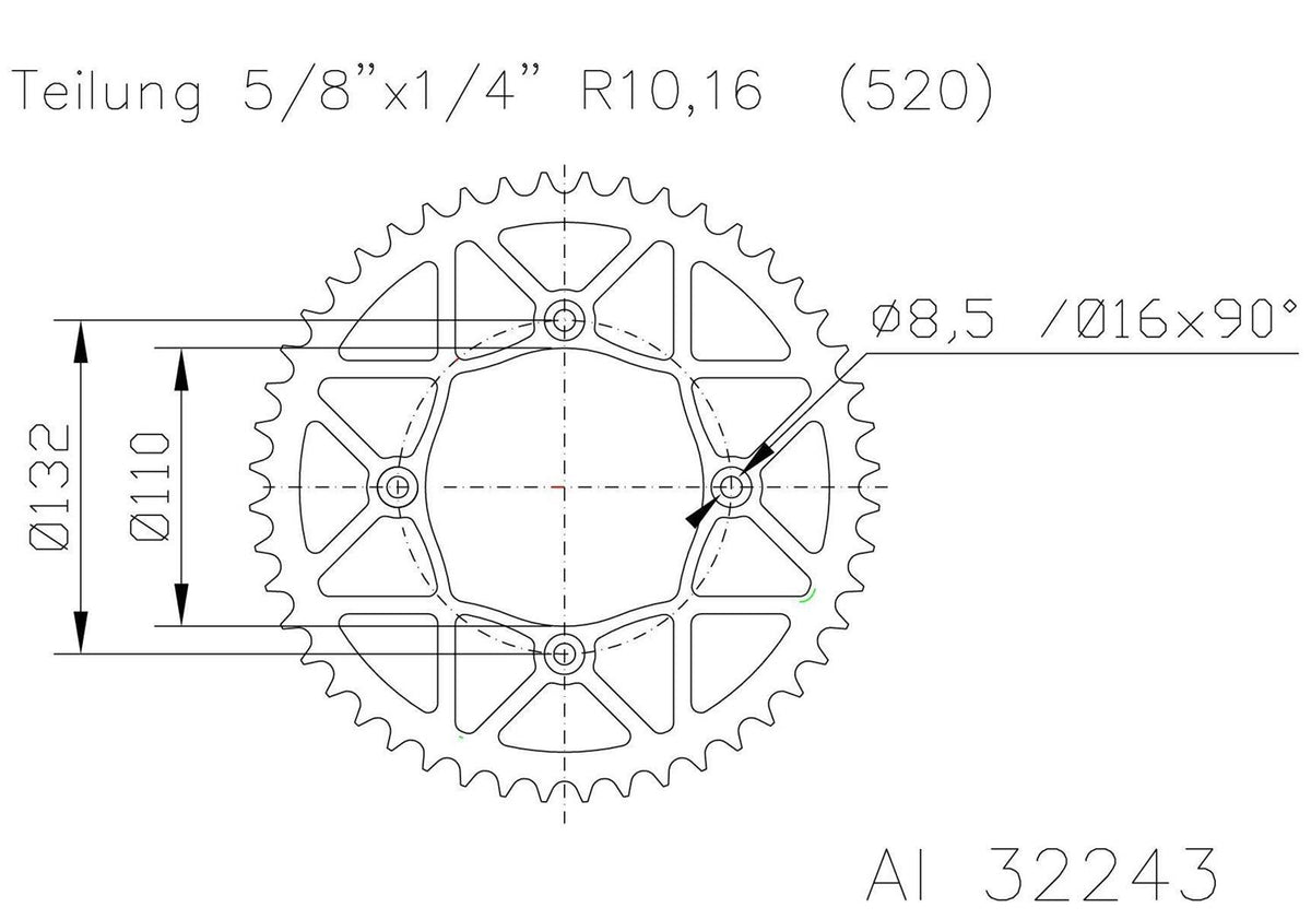 SPROCKET REAR MOTO MASTER ULTRALIGHT STEEL 48T 250F 250R 350 E-SM SX XC FREERIDE