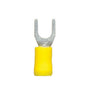 YELLOW FORK CRIMP TERMINALS 6.4MM - PACK OF 100