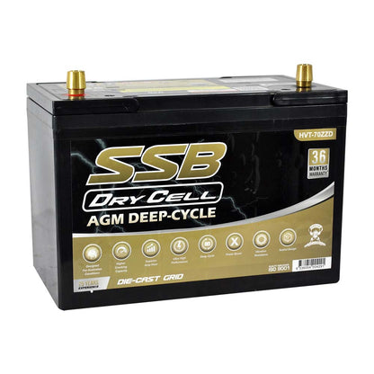 AGM BATTERY DEEP CYCLE DUAL PURPOSE 12V 105AH 780CCA BY SSB (27X MF) ULTRA HIGH PERFORMANCE