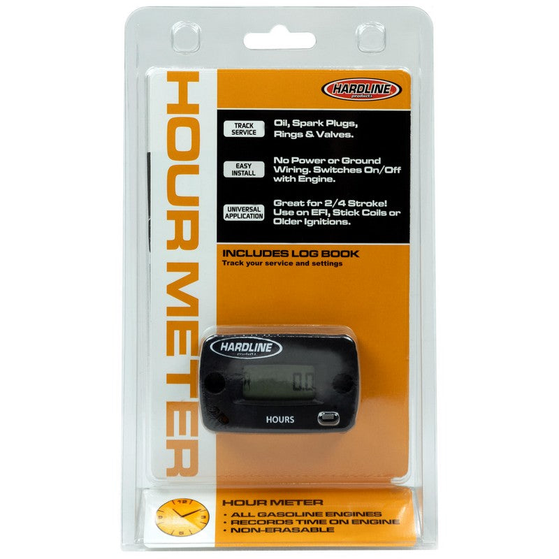 HARDLINE HOUR METER FOR ALL PETROL ENGINES TRACK SERVICE EASY INSTALL UNIVERSAL