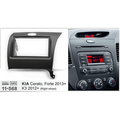 FITTING KIT KIA CERATO , FORTE , K3 2012 - 2018 DOUBLE DIN (BLACK)