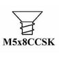 M5 X 8MM CSK POZI MTS SCREW ZINC PLATED (MOQ100)